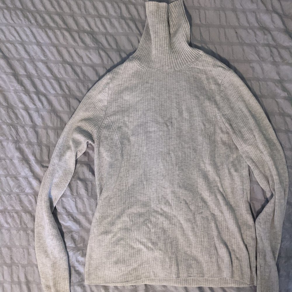 White/Gray turtle neck very warm